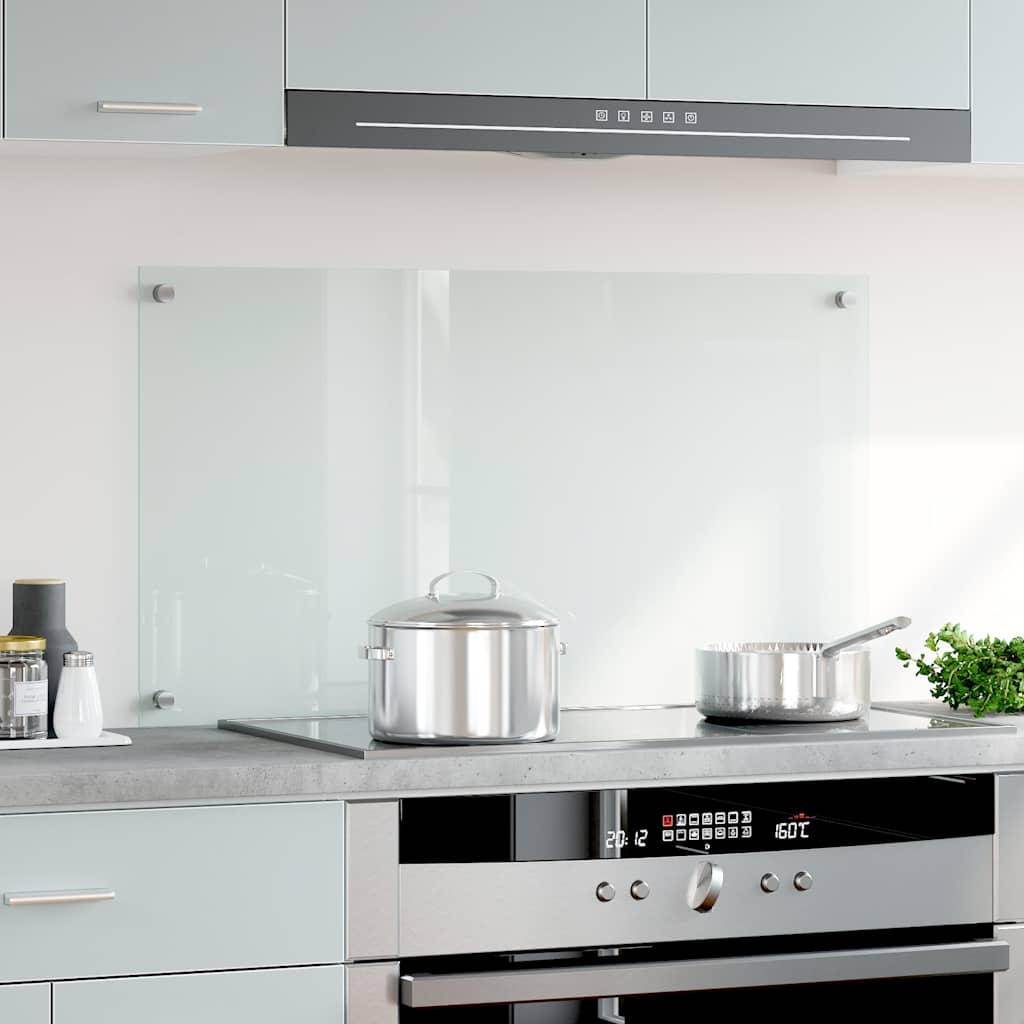 VidaXL Spatscherm keuken 90x50 cm gehard glas transparant
