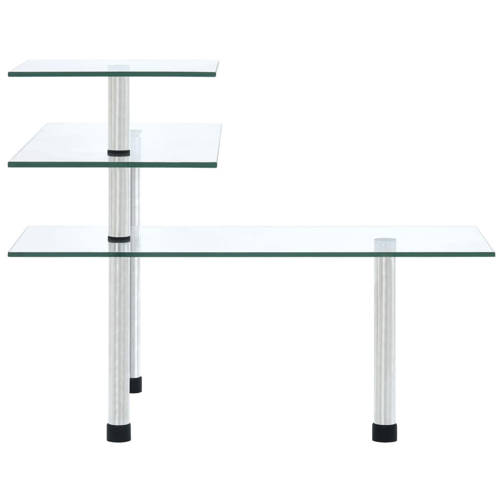 VidaXL Hoekkastje keuken 3-laags gehard glas