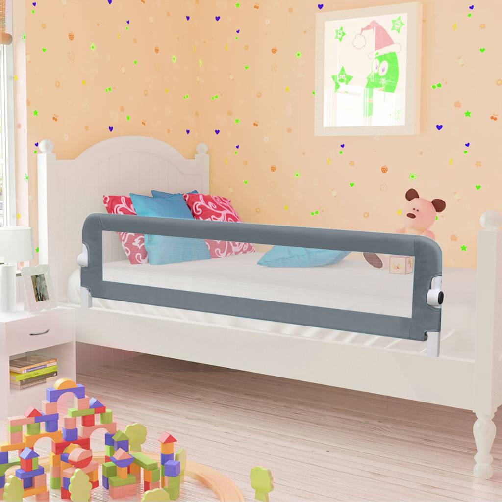 VidaXL Bedhekje peuter 150x42 cm polyester grijs