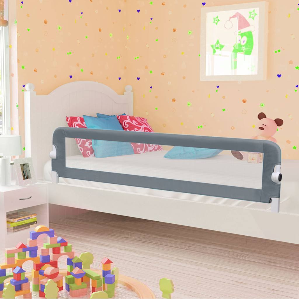 VidaXL Bedhekje peuter 180x42 cm polyester grijs