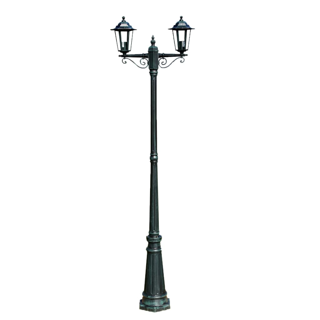 VidaXL Tuinlantaarn preston 2-arms 215 cm donkergroen