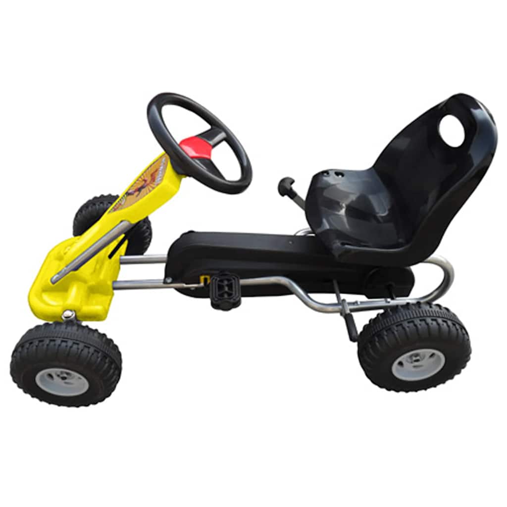 VidaXL Skelter met pedalen geel