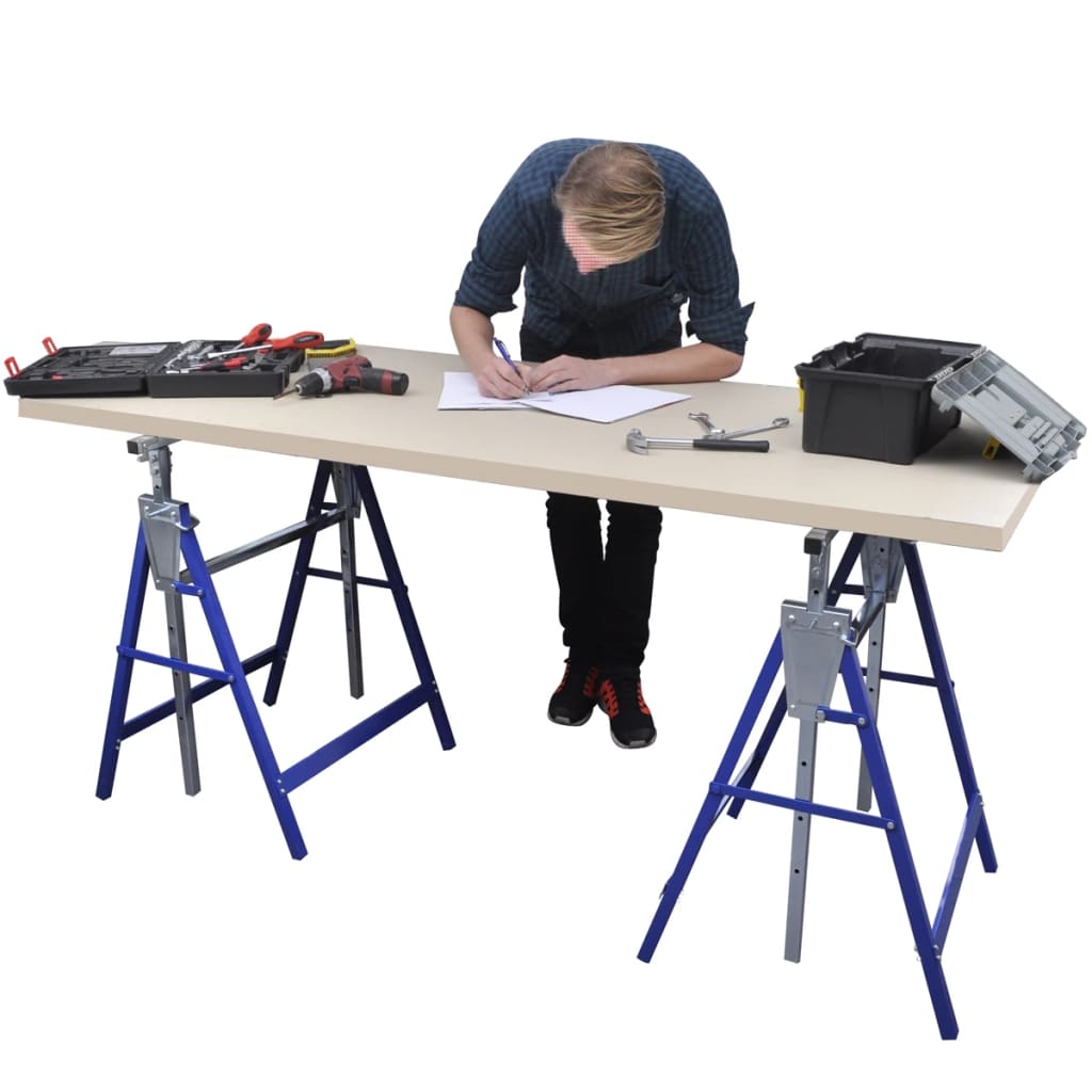 VidaXL Schragen 2 st verstelbaar
