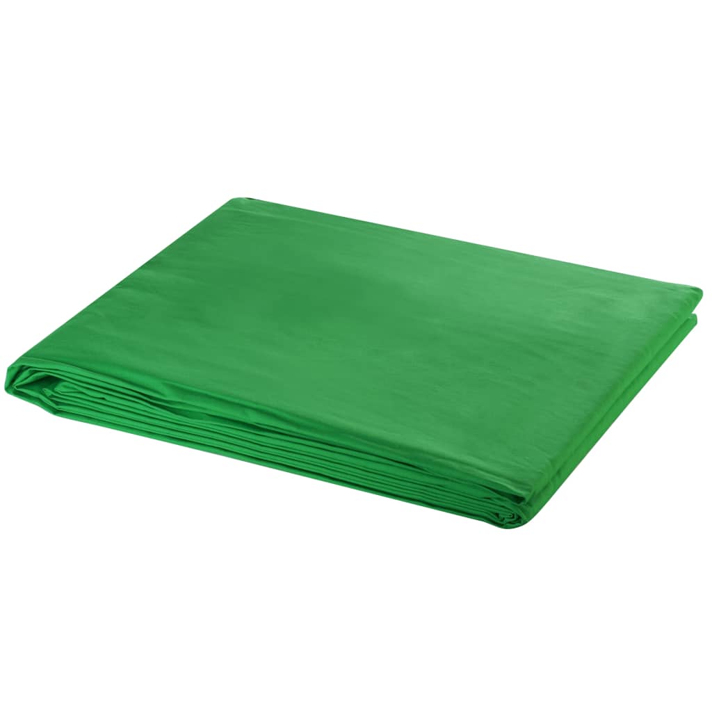 VidaXL Achtergrond zonder standaard chromakey 300x300 cm katoen groen