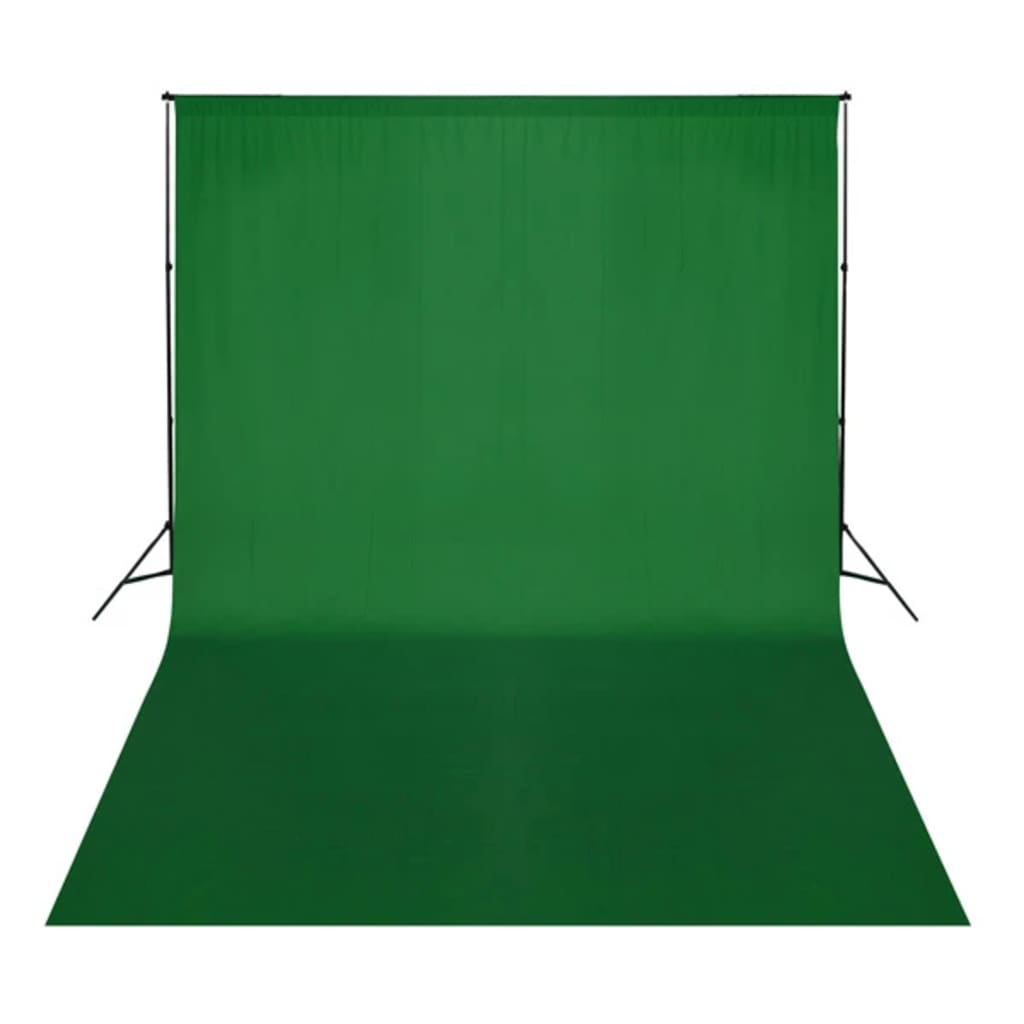 VidaXL Achtergrond zonder standaard chromakey 500x300 cm katoen groen