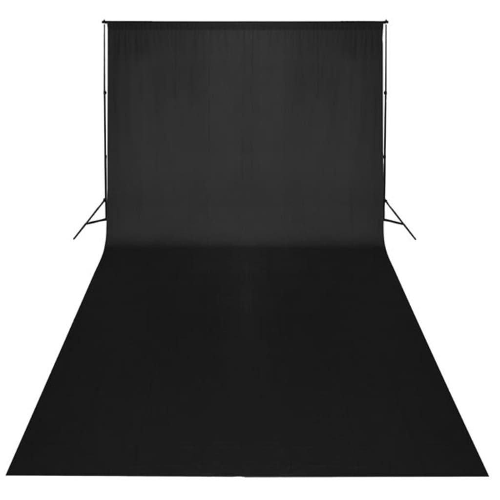 VidaXL Achtergrond zonder standaard 600x300 cm katoen zwart