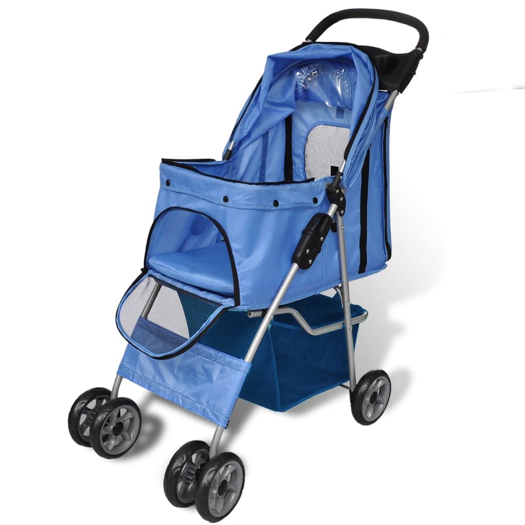 VidaXL Wandelwagen voor hond blauw