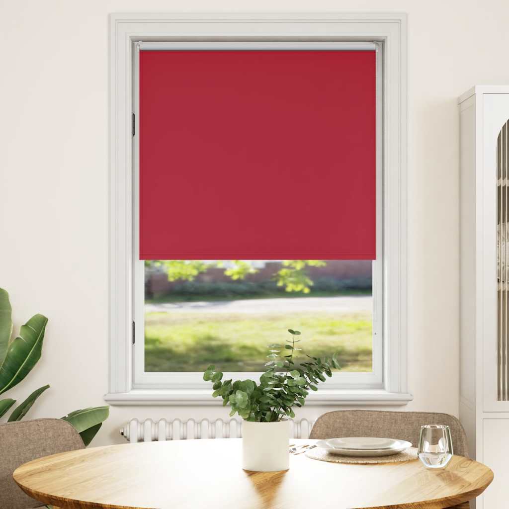 VidaXL Rolgordijn verduisterend 84,4 x 175 cm stofbreedte 80 cm rood