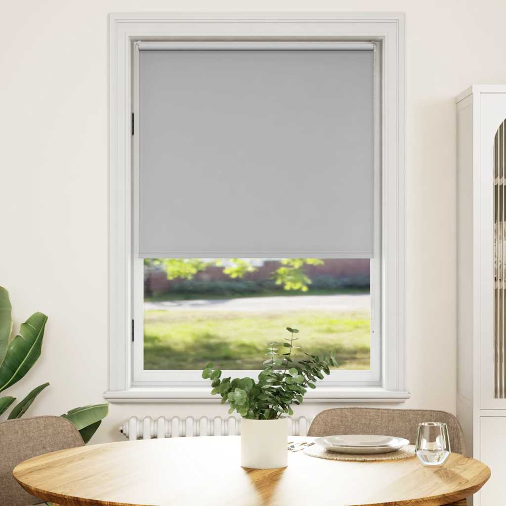 VidaXL Rolgordijn verduisterend 84,4 x 175 cm stofbreedte 80 cm grijs