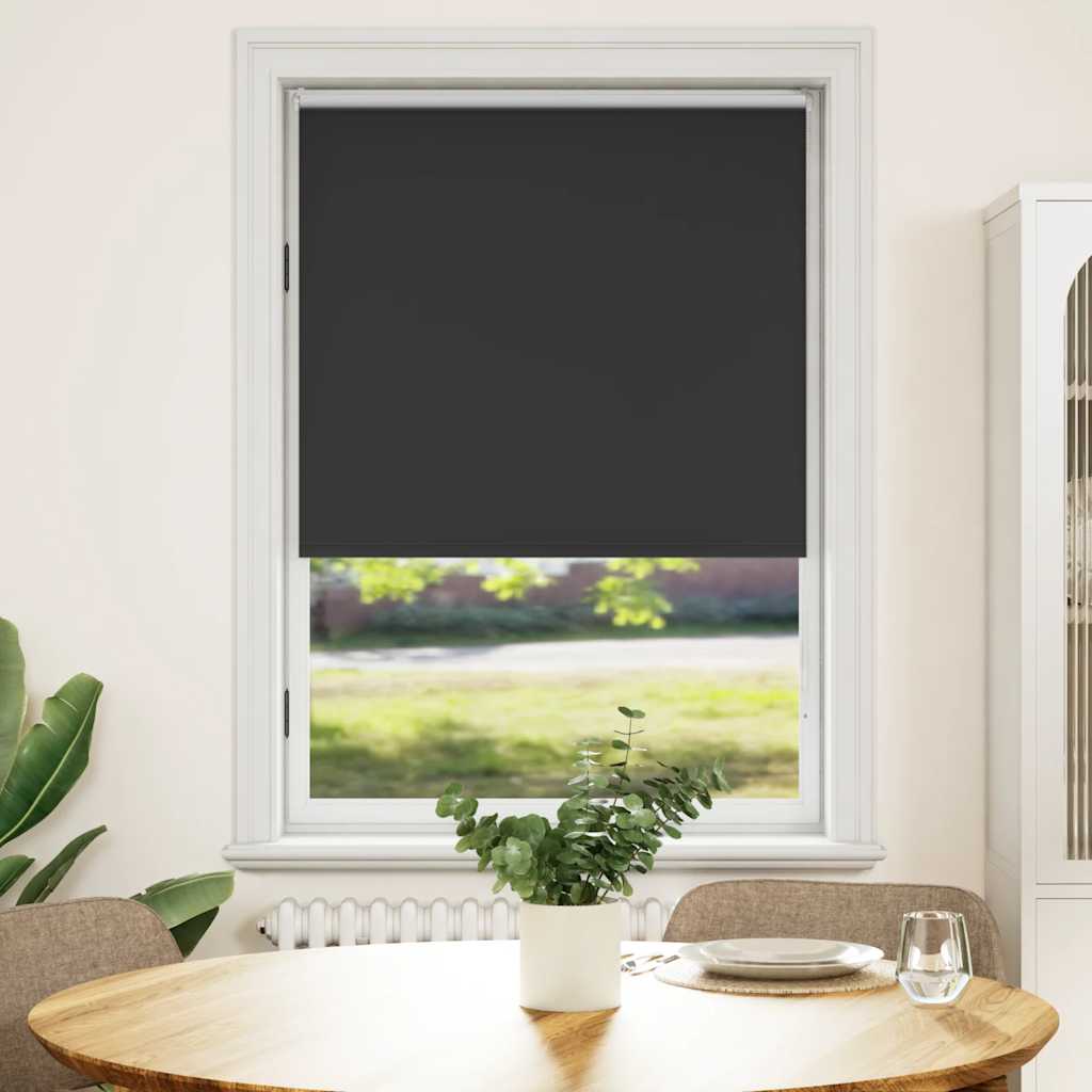 VidaXL Rolgordijn verduisterend 84,4 x 175 cm stofbreedte 80 cm zwart