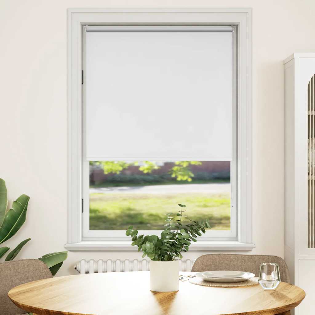 VidaXL Rolgordijn verduisterend 124,4 x 175 cm stofbreedte 120 cm wit