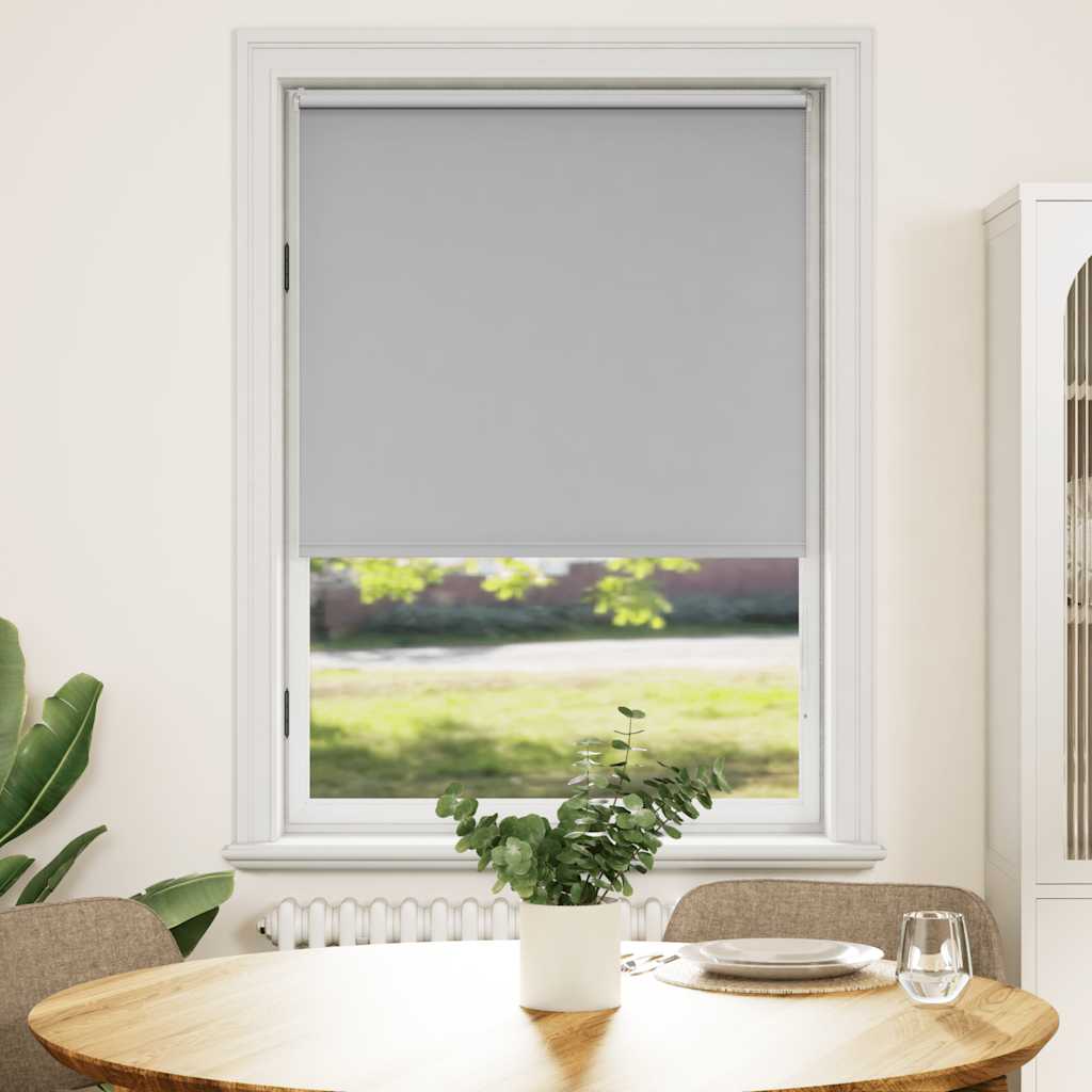VidaXL Rolgordijn verduisterend 124,4 x 175 cm stofbreedte 120 cm grijs