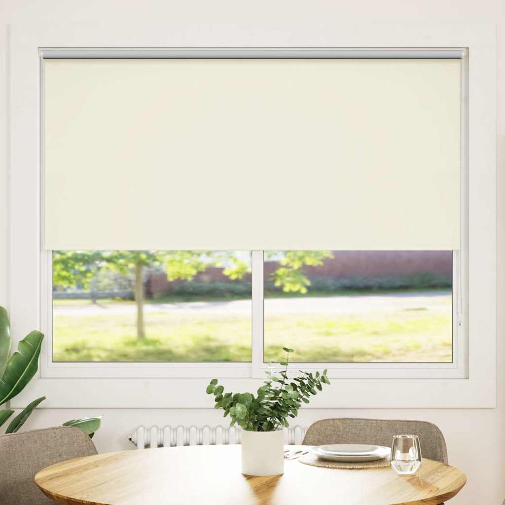 VidaXL Rolgordijn verduisterend 164,4 x 175 cm stofbreedte 160 cm gebroken wit