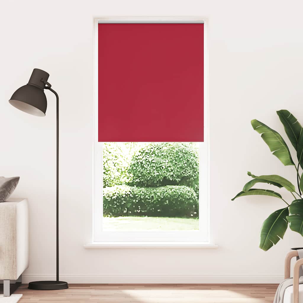VidaXL Rolgordijn verduisterend 84,4 x 230 cm stofbreedte 80 cm rood