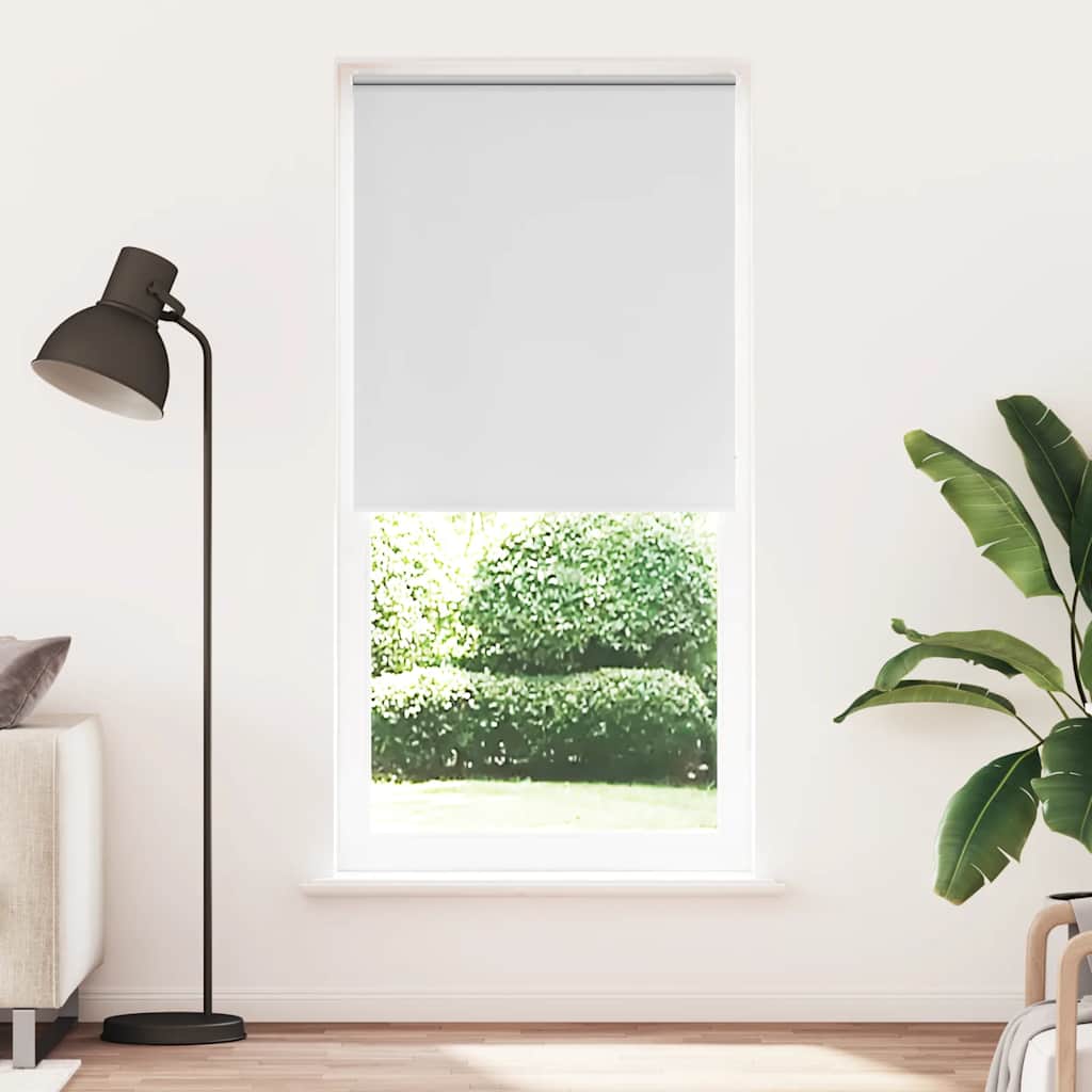 VidaXL Rolgordijn verduisterend 124,4 x 230 cm stofbreedte 120 cm wit