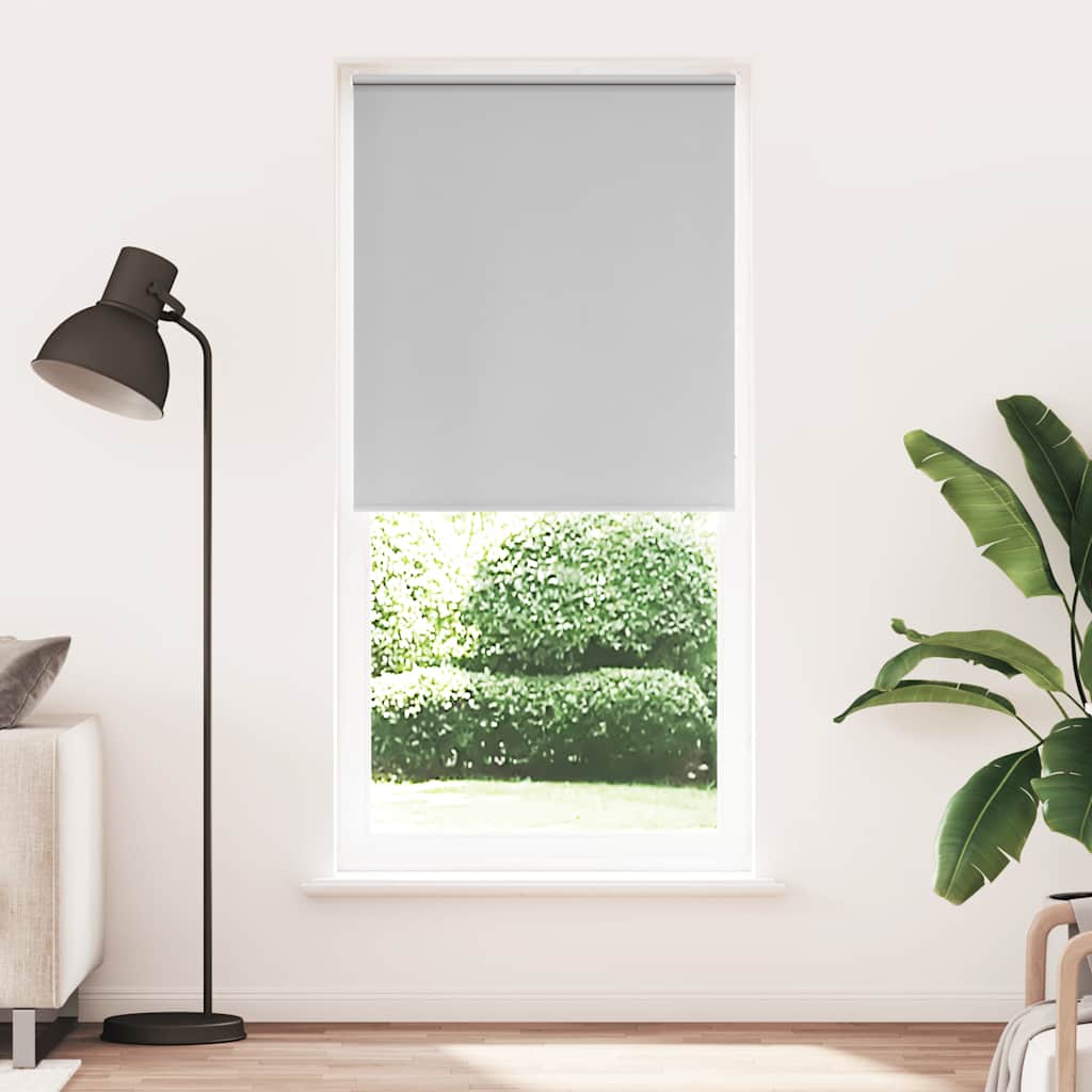 VidaXL Rolgordijn verduisterend 124,4 x 230 cm stofbreedte 120 cm grijs