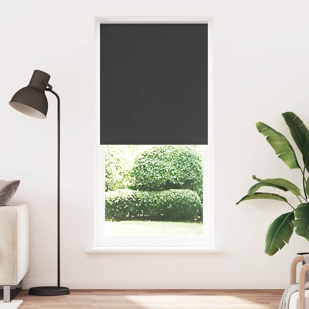VidaXL Rolgordijn verduisterend 124,4 x 230 cm stofbreedte 120 cm zwart