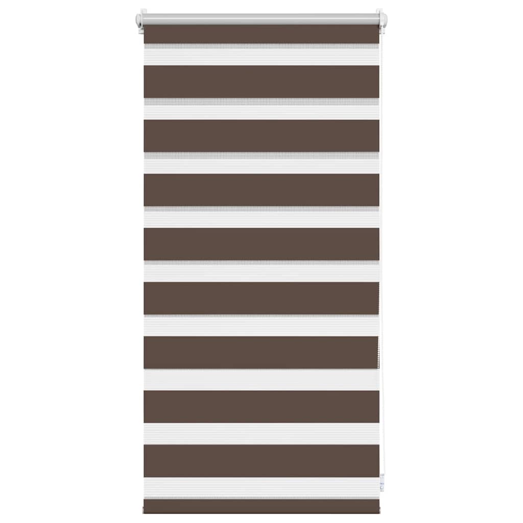 VidaXL Zebra rolgordijn 40,9x100 cm stofbreedte 36,7 cm koffiebruin