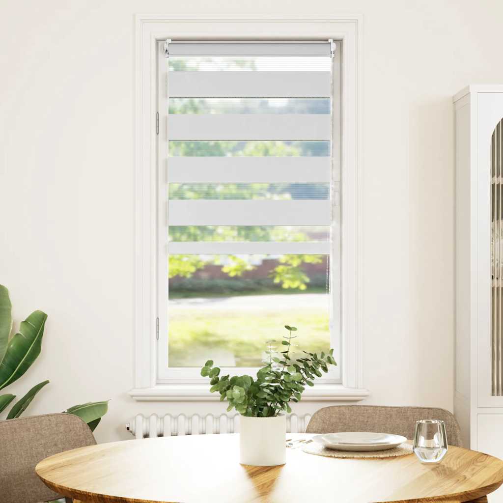 VidaXL Zebra rolgordijn 80,9 x 150 cm stofbreedte 76,7 cm wit