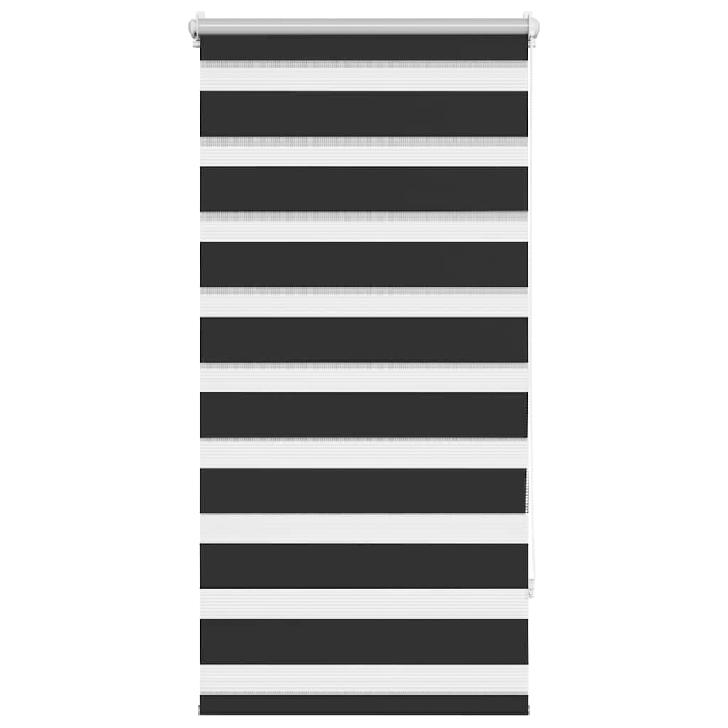 VidaXL Zebra rolgordijn 80,9 x 150 cm stofbreedte 76,7 cm zwart