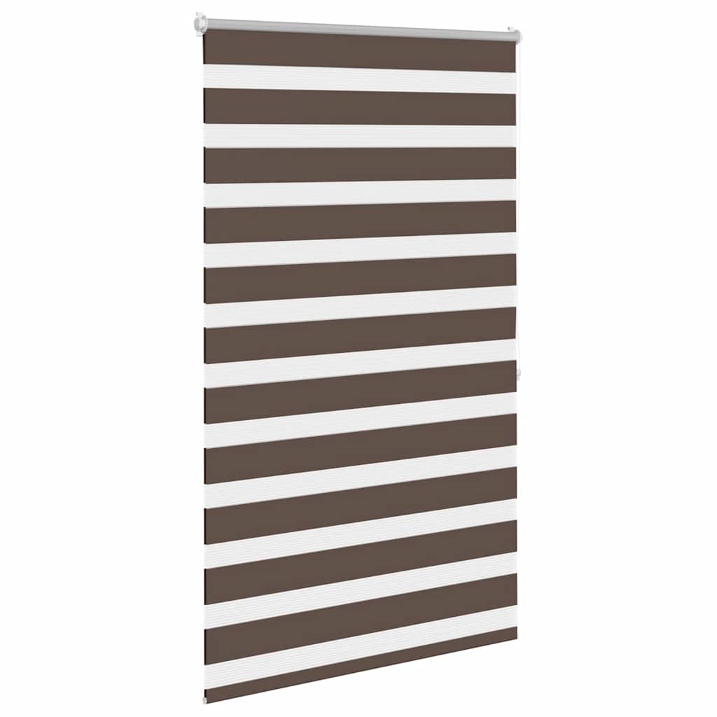 VidaXL Zebra rolgordijn 80,9 x 175 cm stofbreedte 76,7 cm koffiebruin