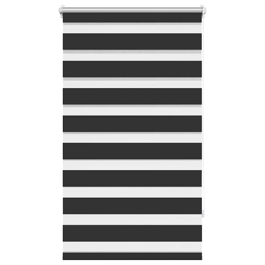 VidaXL Zebra rolgordijn 90,9 x 150 cm stofbreedte 86,7 cm zwart