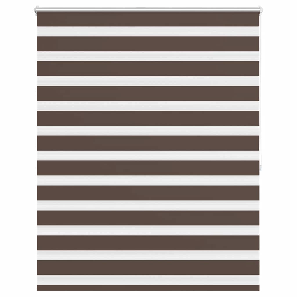 VidaXL Zebra rolgordijn 120,9 x 175 cm stofbreedte 116,7 cm koffiebruin