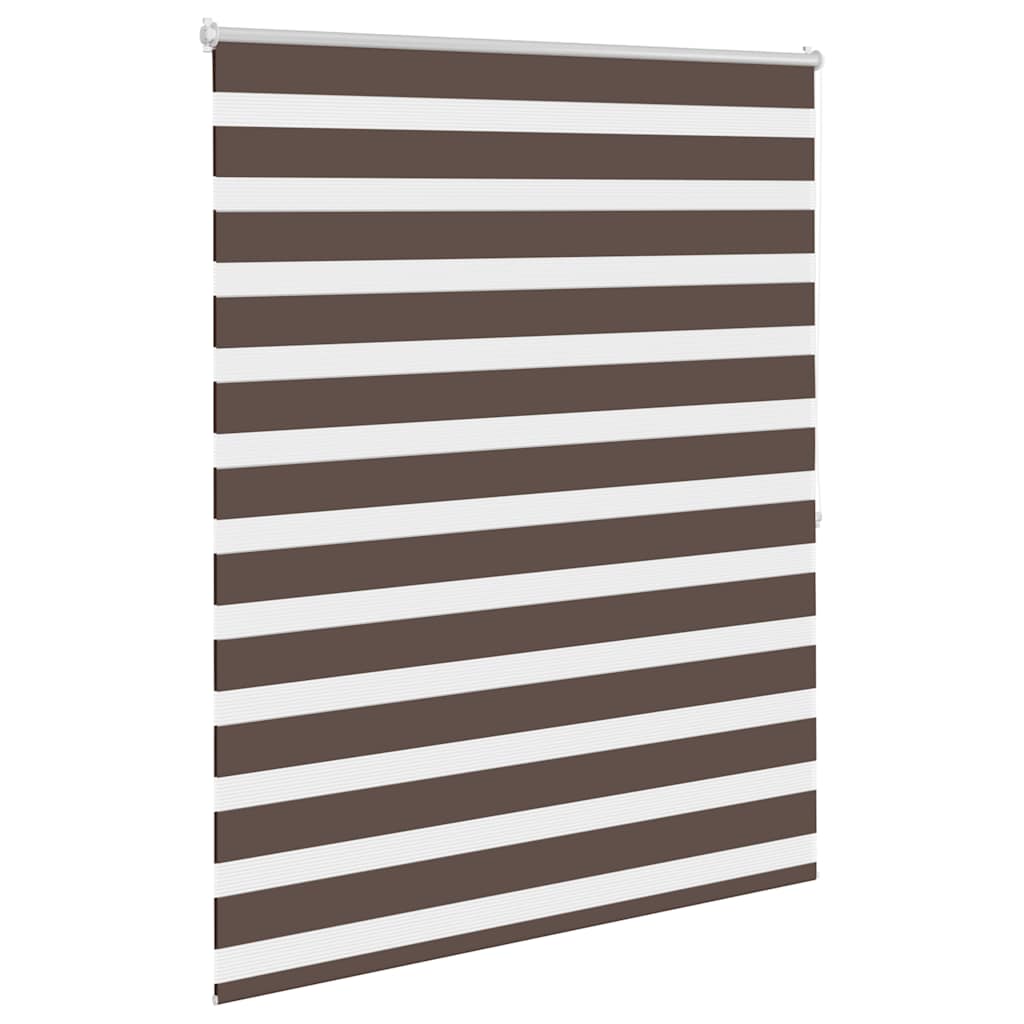 VidaXL Zebra rolgordijn 120,9 x 175 cm stofbreedte 116,7 cm koffiebruin