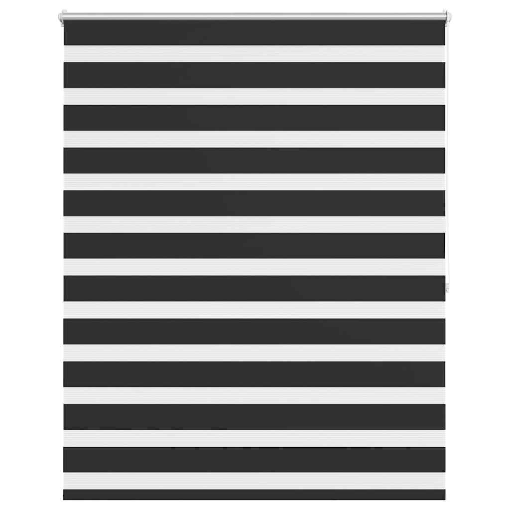 VidaXL Zebra rolgordijn 140,9 x 175 cm stofbreedte 136,7 cm zwart