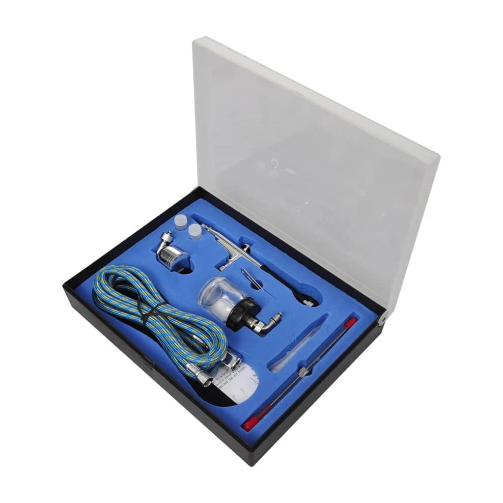 VidaXL Airbrush compressorset met 2 pistolen
