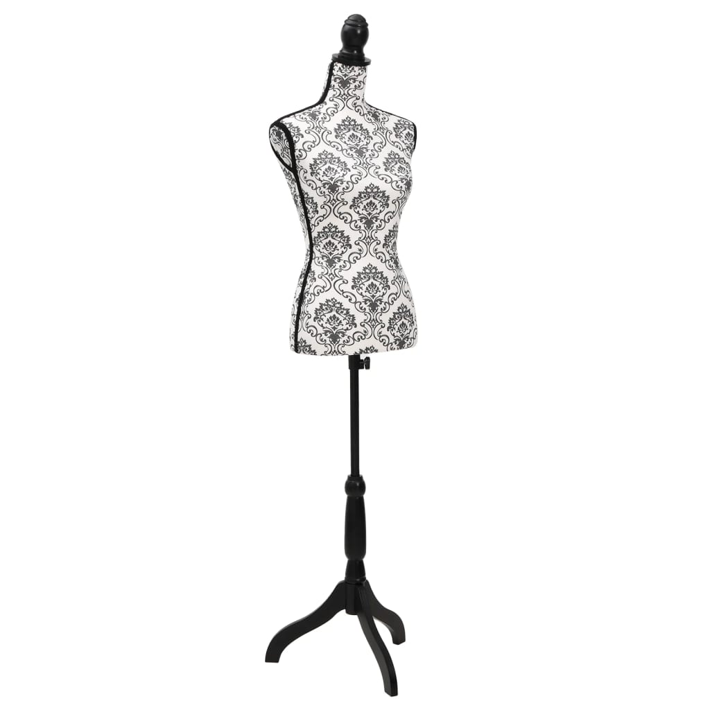 VidaXL Etalagepop torso vrouw zwart wit
