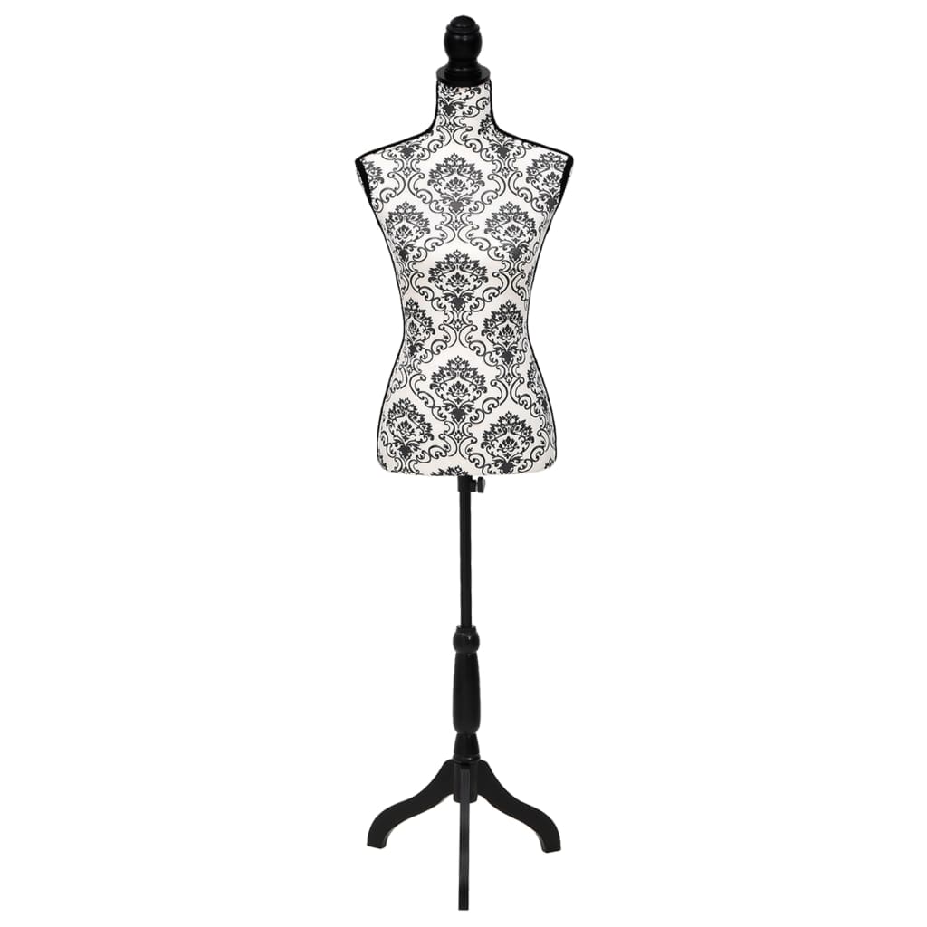 VidaXL Etalagepop torso vrouw zwart wit