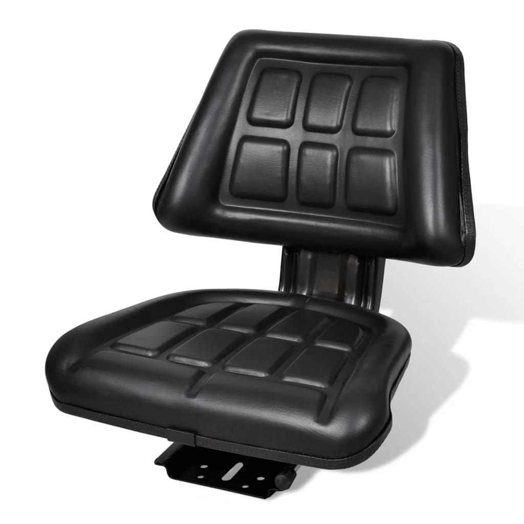 VidaXL Tractorstoel met rugleuning zwart
