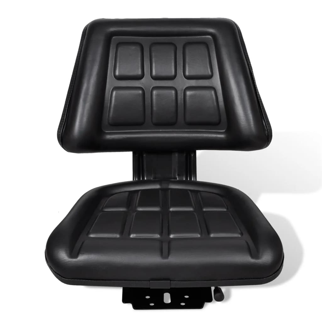 VidaXL Tractorstoel met rugleuning zwart