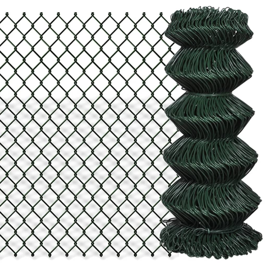 VidaXL Gaashek 0,8x15 m staal groen