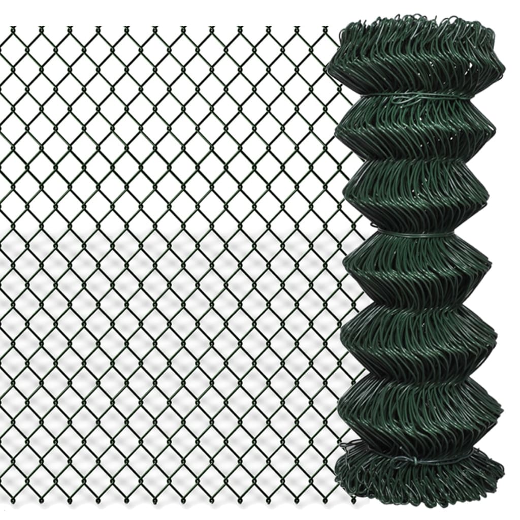 VidaXL Gaashek 1x25 m staal groen