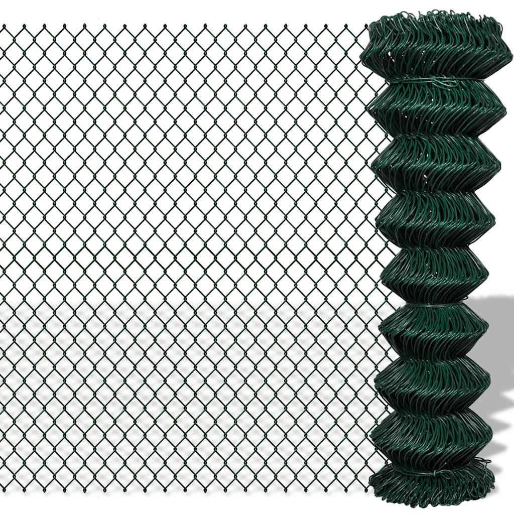 VidaXL Gaashek 1,5x25 m staal groen