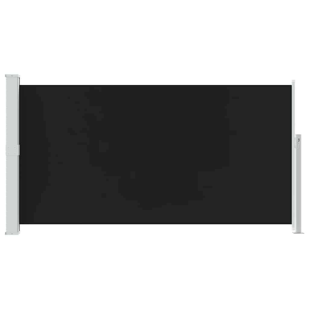 VidaXL Wind- zonnescherm uittrekbaar 160x300 cm zwart