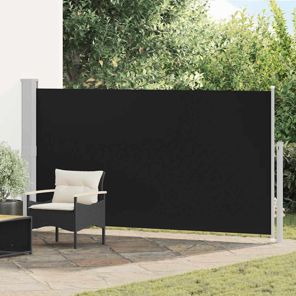 VidaXL Wind- zonnescherm uittrekbaar 160x300 cm zwart