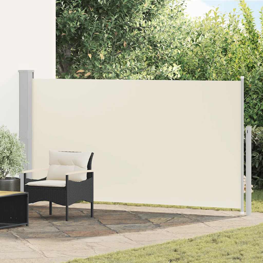 VidaXL Wind- zonnescherm uittrekbaar 160x300 cm crèmekleurig