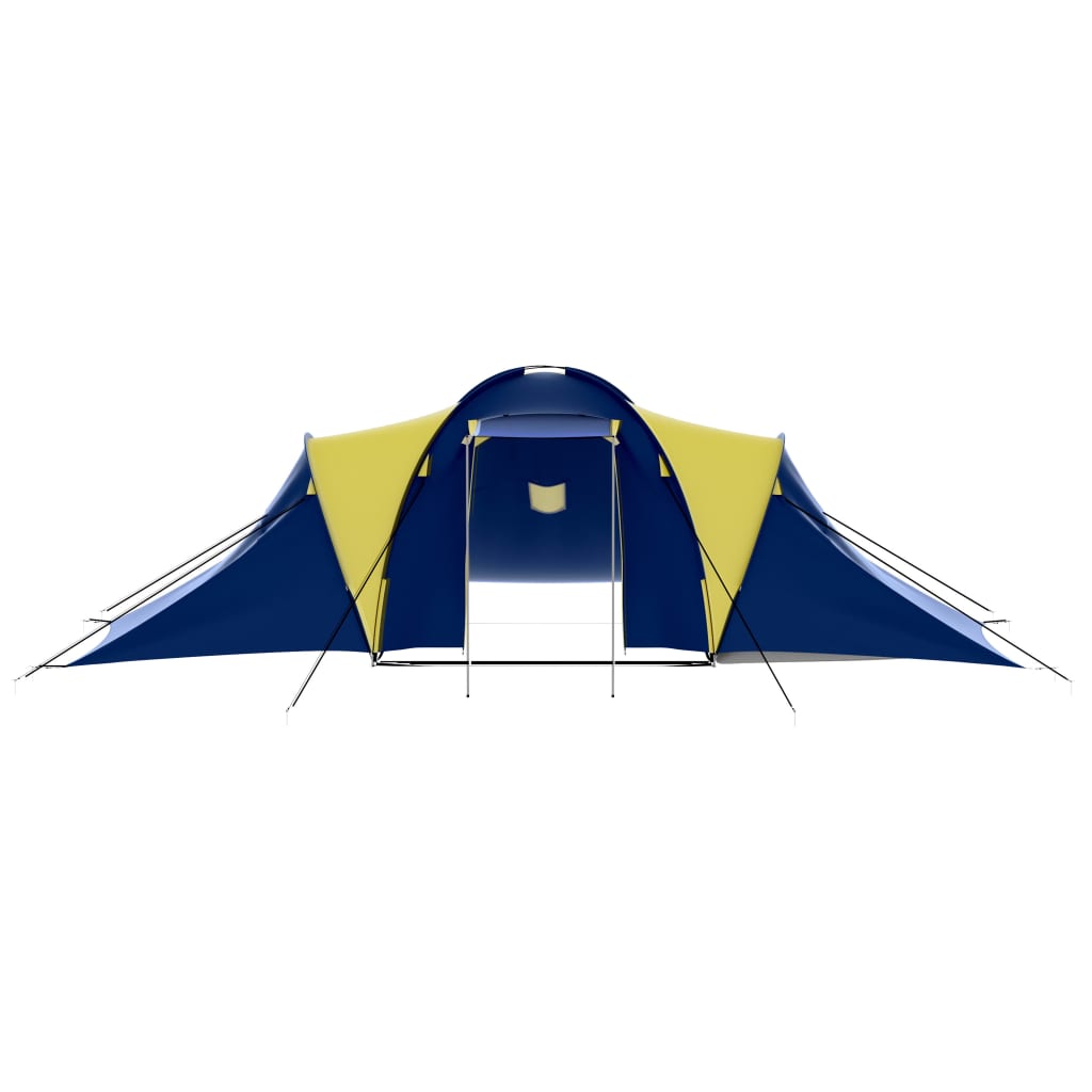 VidaXL Tent 9-persoons polyester blauw en geel