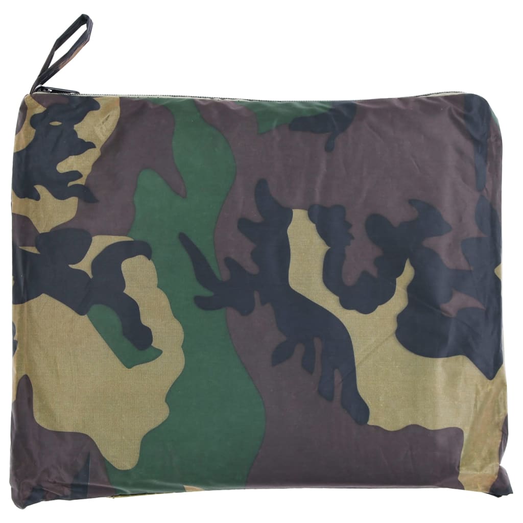 VidaXL Regenpak 2-delig met capuchon (heren camouflage maat l)