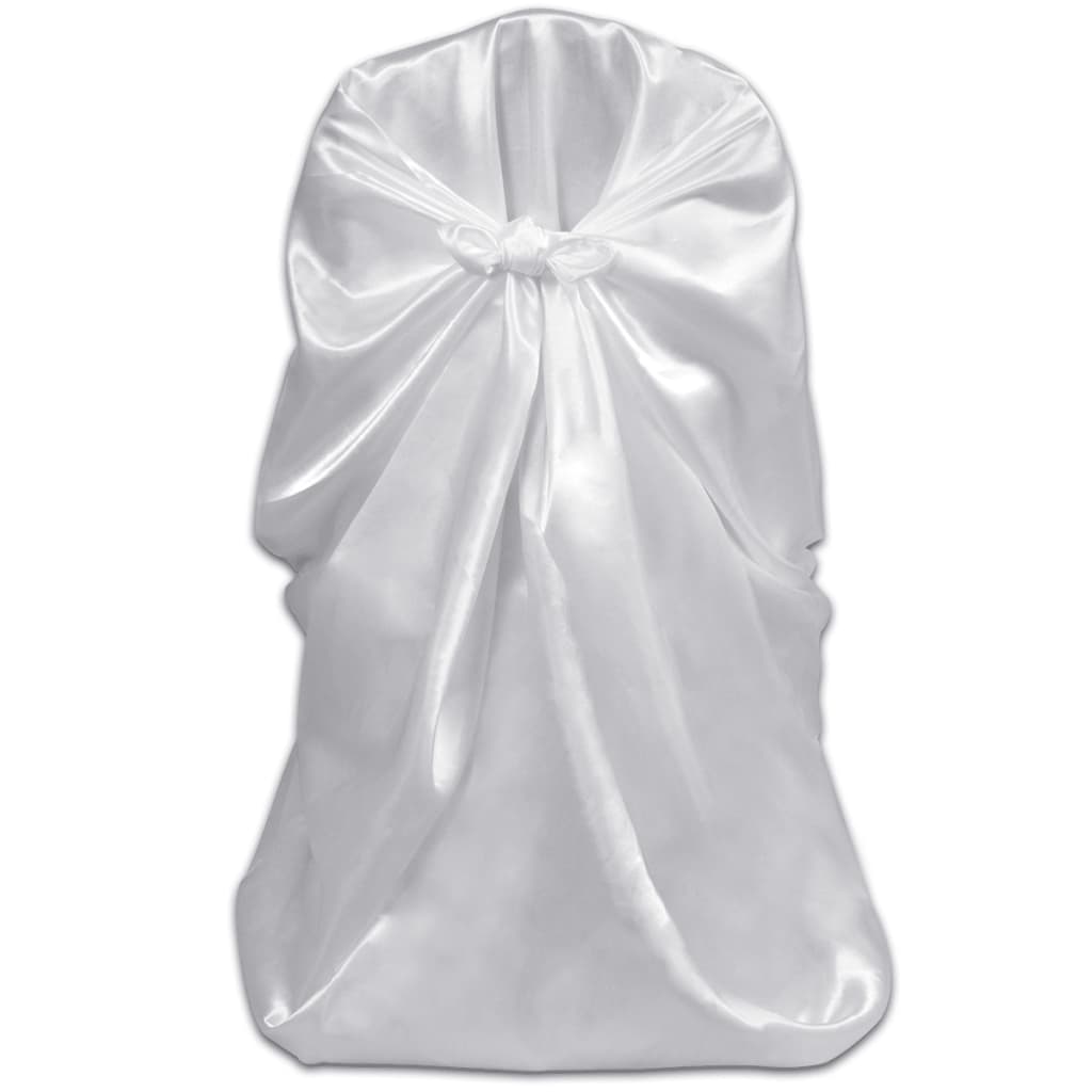 VidaXL Bruiloft stoelhoes wit (6 stuks)