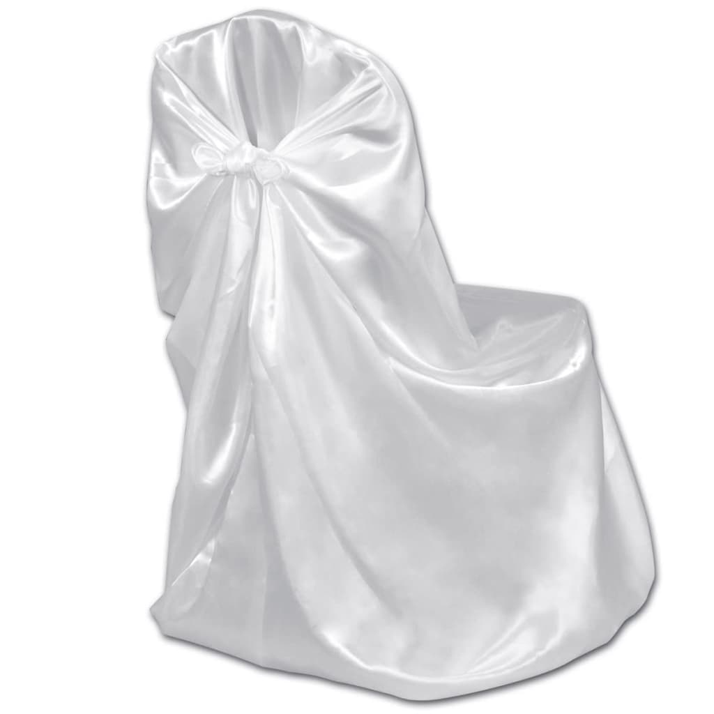 VidaXL Bruiloft stoelhoes wit (6 stuks)