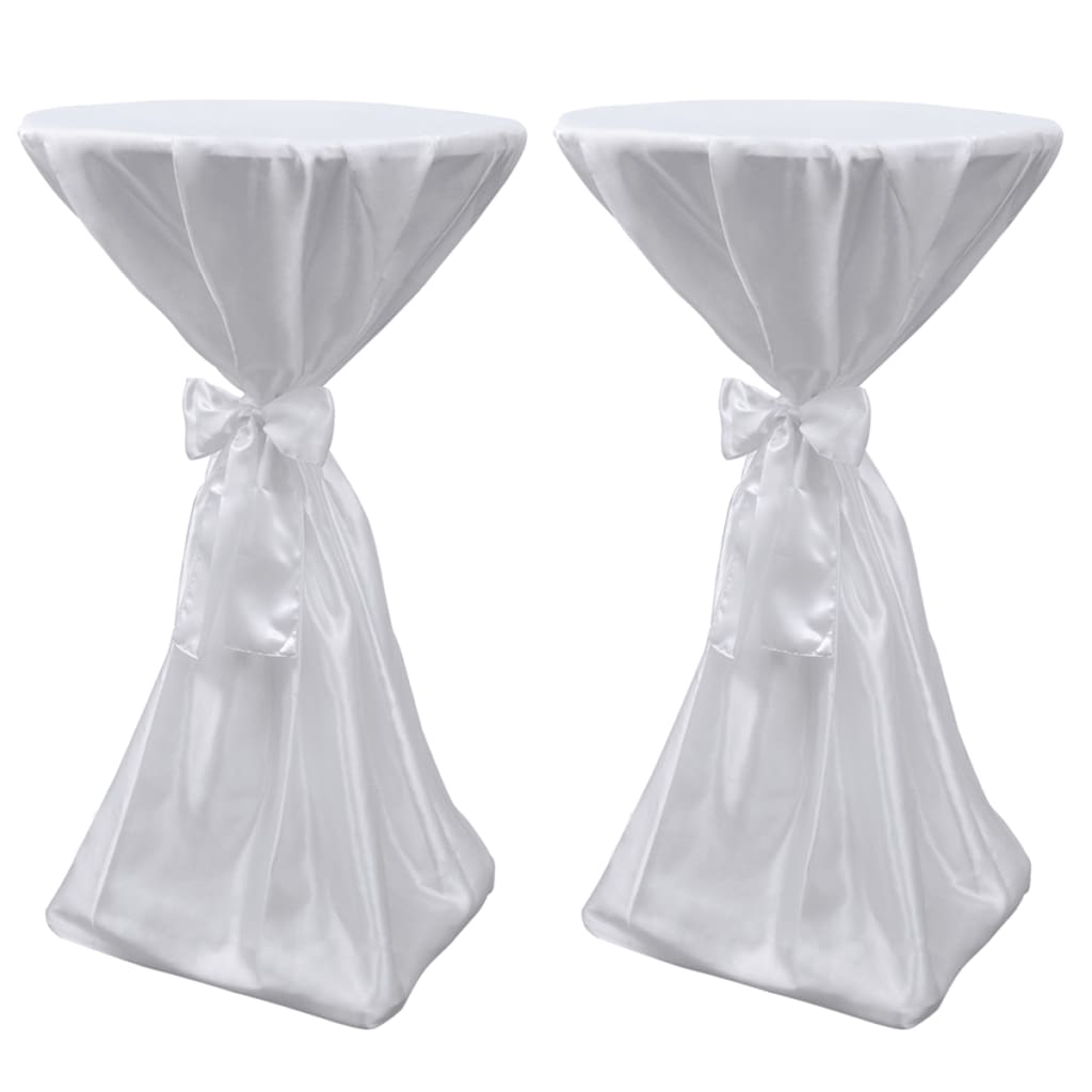VidaXL Statafelhoes met strik 60cm wit (2 stuks)