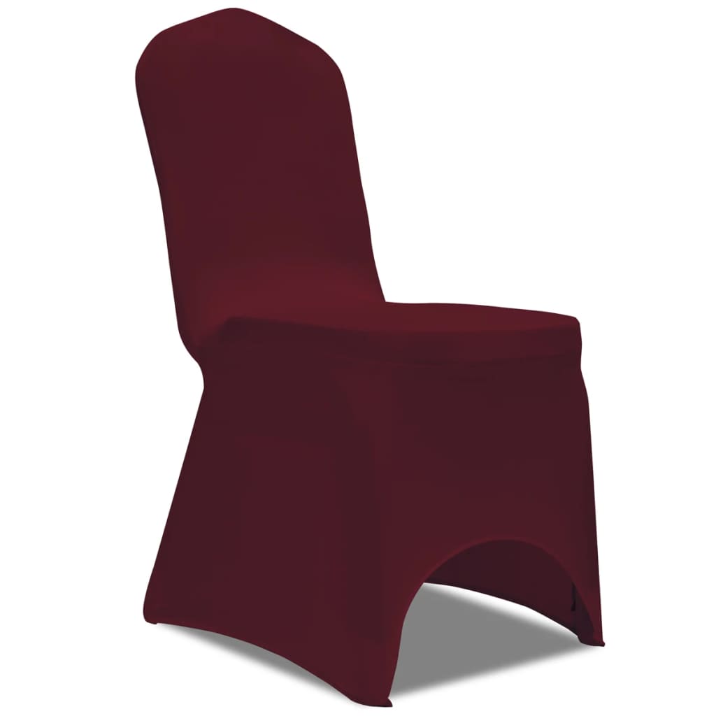 VidaXL Stoelhoes stretch bordeauxrood (6 stuks)