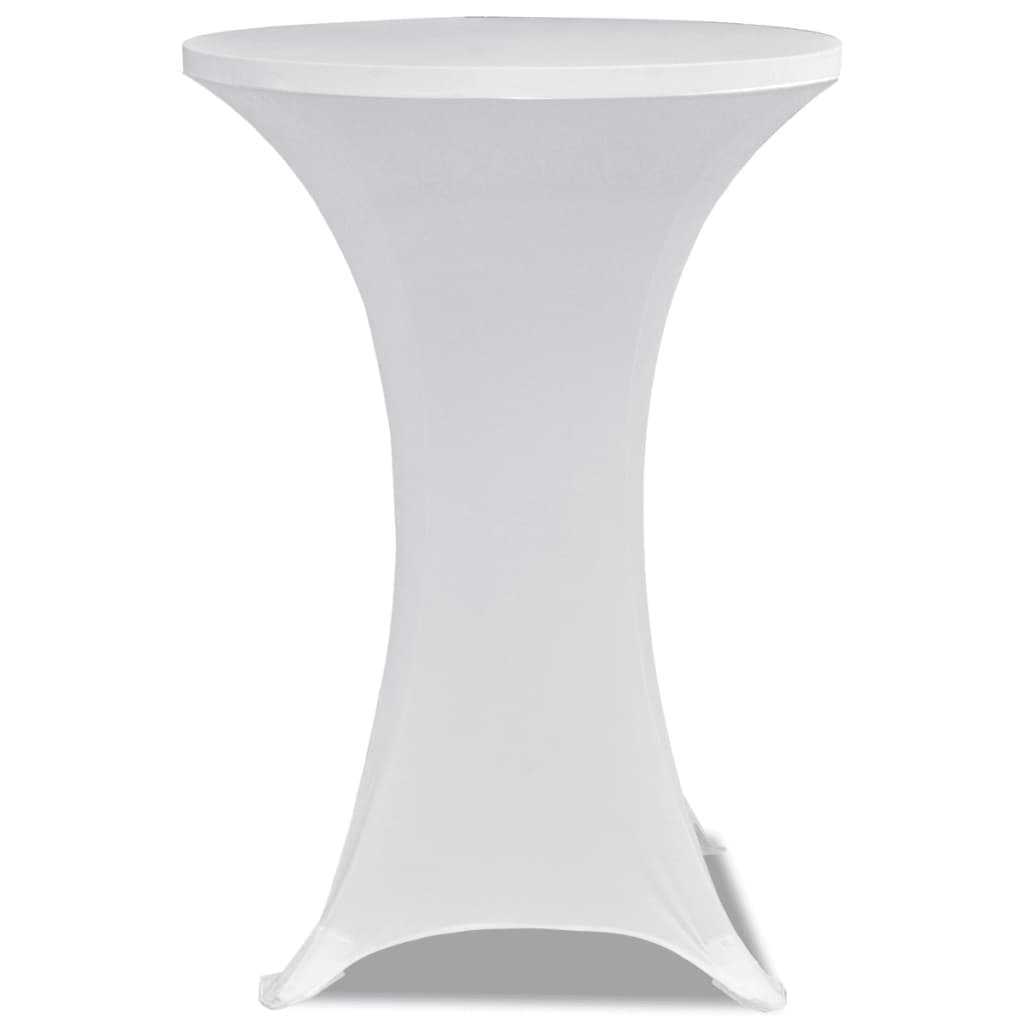 VidaXL Statafelhoes stretch ø60cm wit (2 stuks)