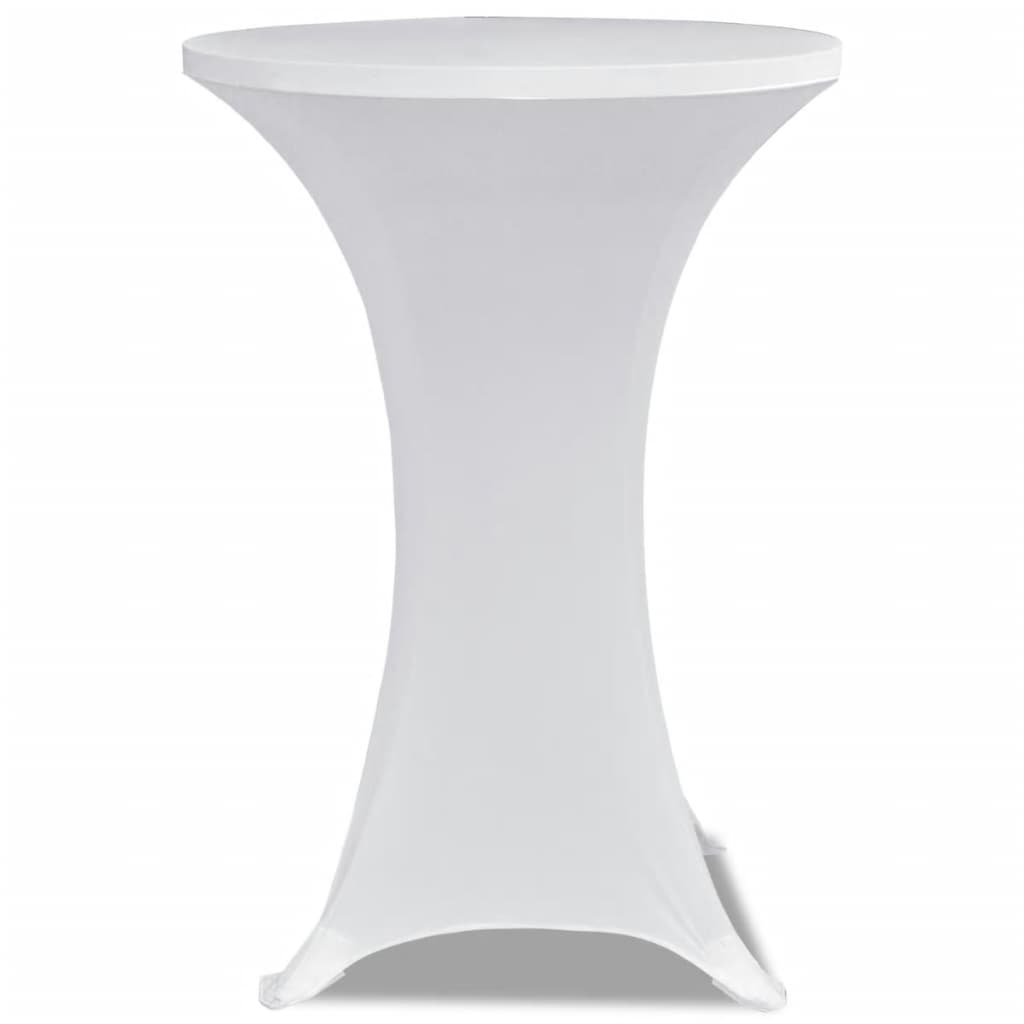 VidaXL Statafelhoes stretch ø70cm wit (2 stuks)