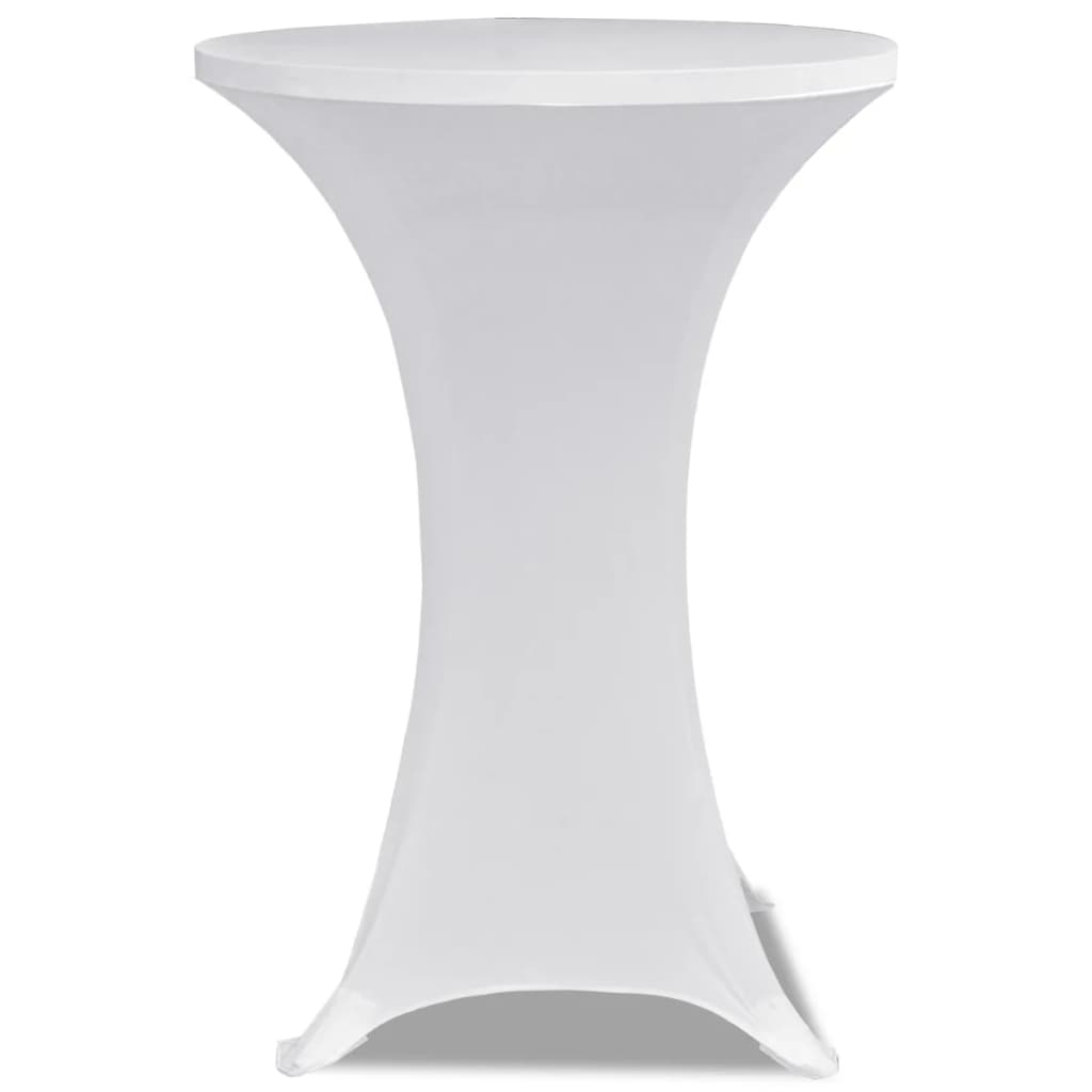 VidaXL Statafelhoes stretch ø80cm wit (2 stuks)