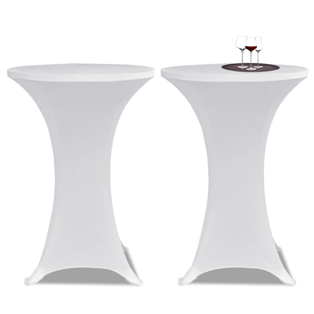 VidaXL Statafelhoes stretch ø80cm wit (2 stuks)